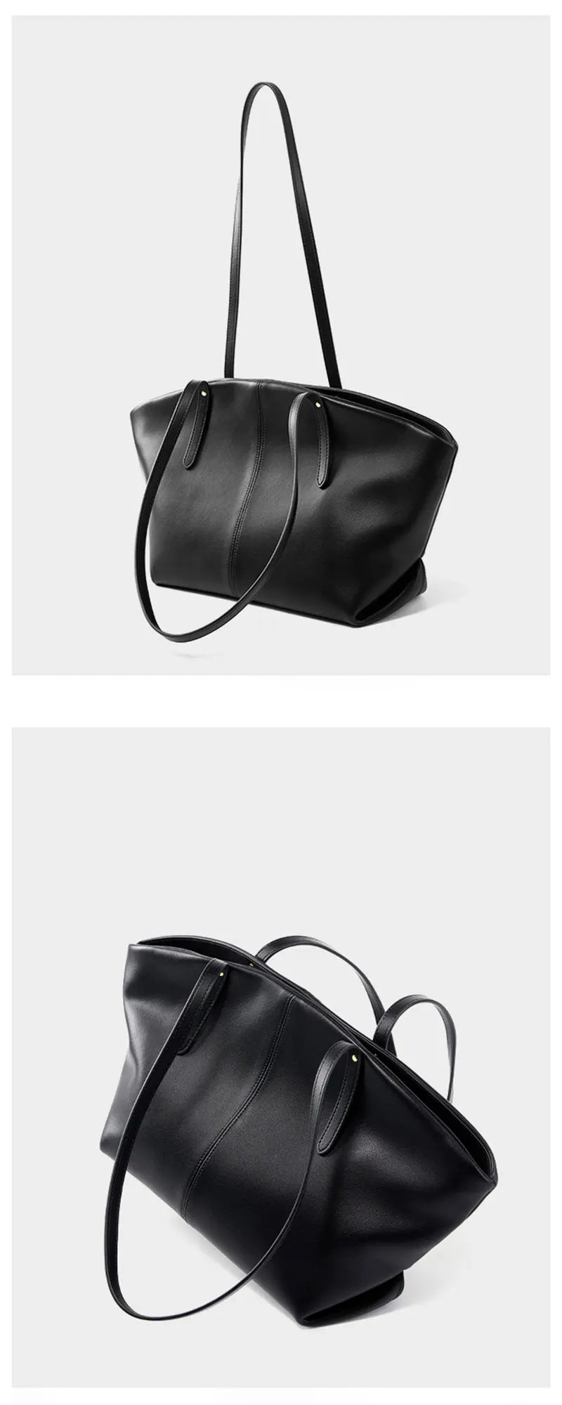 Sac cabas noir Eleonora Noir-Marron-ShopGET® 