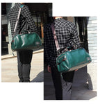 Sac polochon messenger Vert-Noir-ShopGET® 