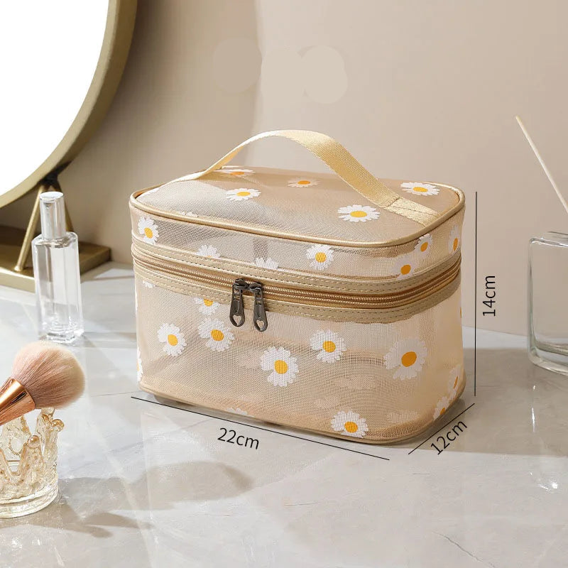 Trousse de toilette voyage floral transparent - ShopGET®