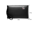 Pochette homme waterproof en PU cuir Marron-Noir-ShopGET® 