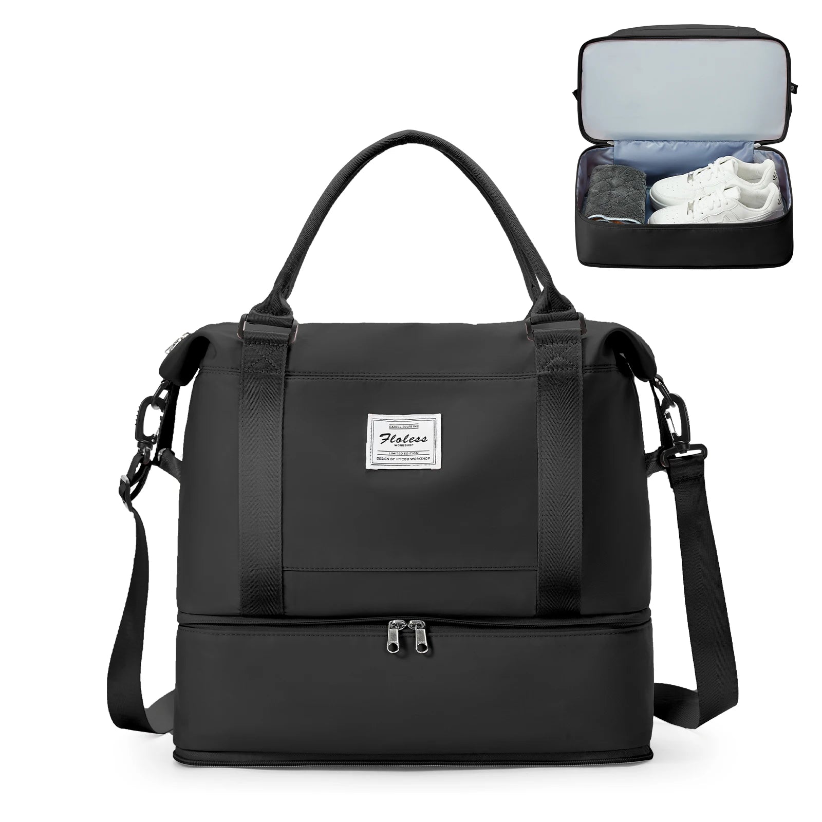 Sac weekend homme élite Pourpre-Bleu-Rose-Noir-Vert-Gris-Noir marron-Beige marron-ShopGET® 