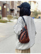 Sac banane léopard poitrine femme