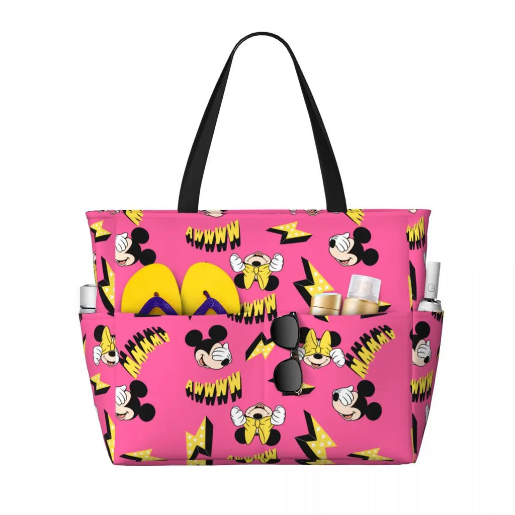 Sac weekend femme disney de couleur rose A-B-C-D-E-F-G-ShopGET® 