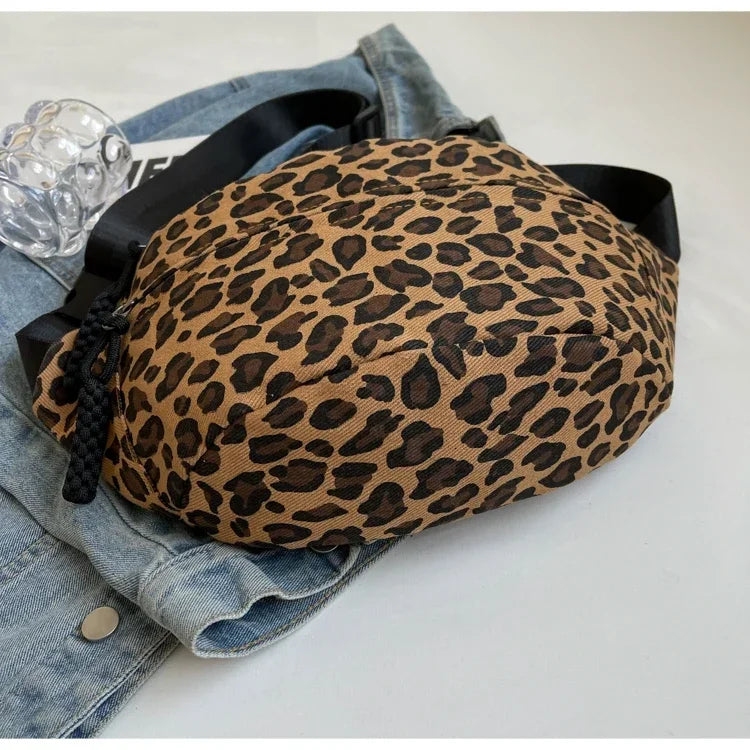 Grand sac banane léopard