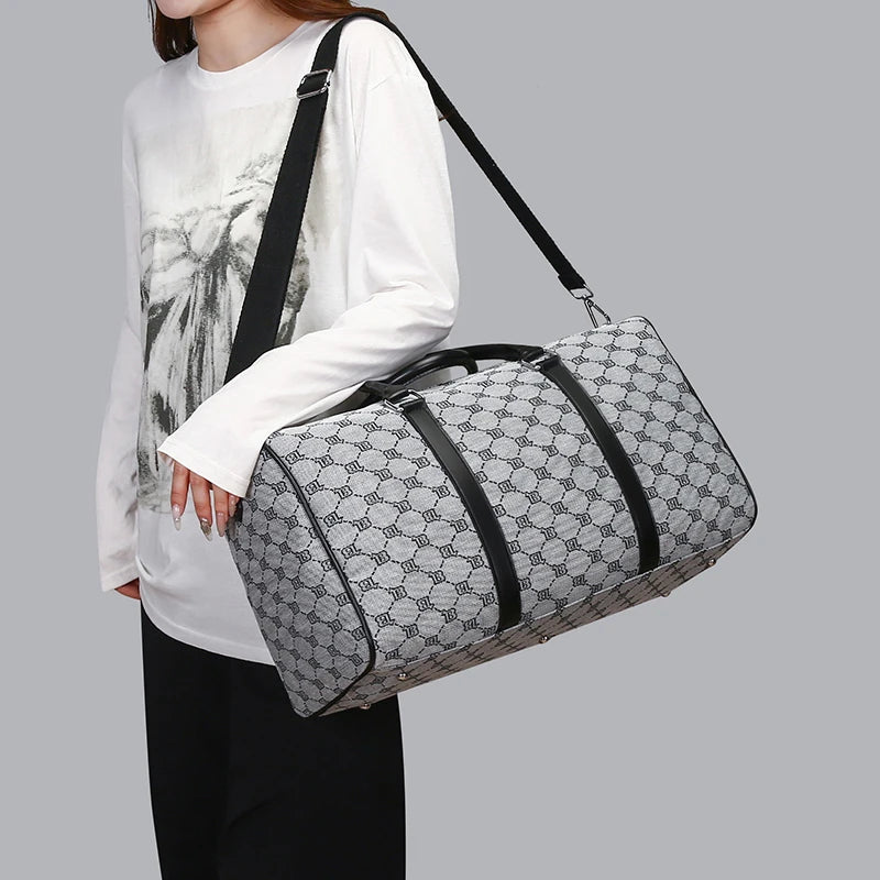 Sac weekend homme tendance Marron-Noir-ShopGET® 