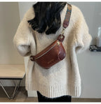 Sac banane en cuir artificiel femme