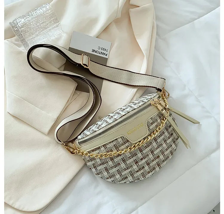 Petit sac banane femme tendance avec chaine