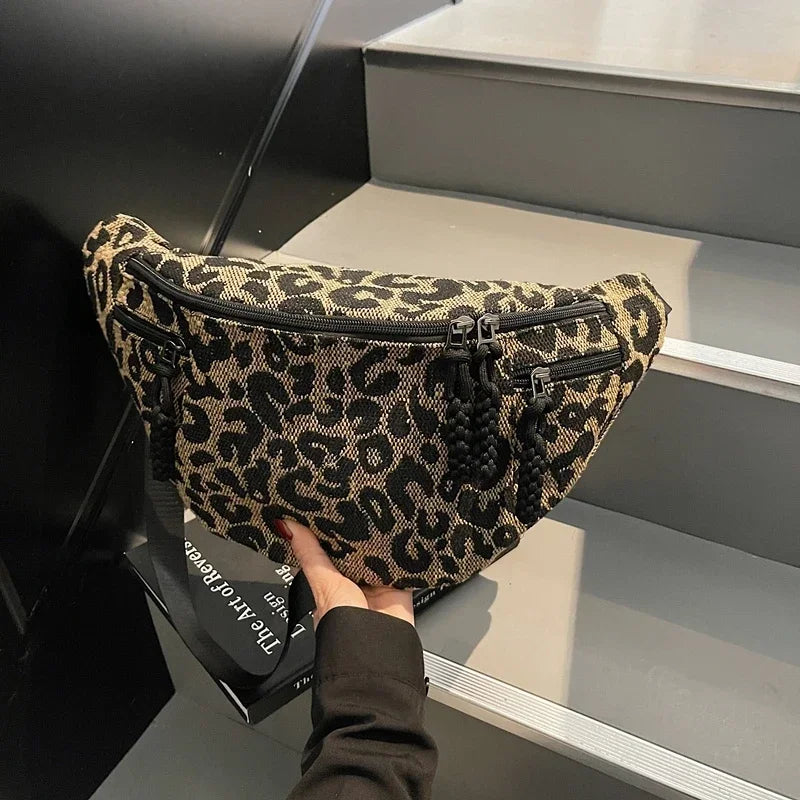 Sac banane léopard grande taille