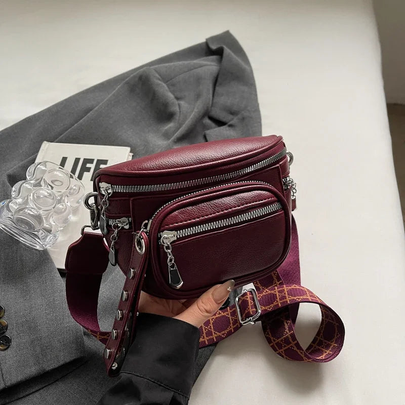 Petit sac banane cuir souple femme