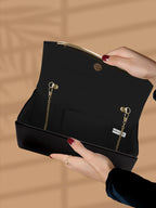 Pochette femme de luxe Blanc-Noir-Rouge-ShopGET® 