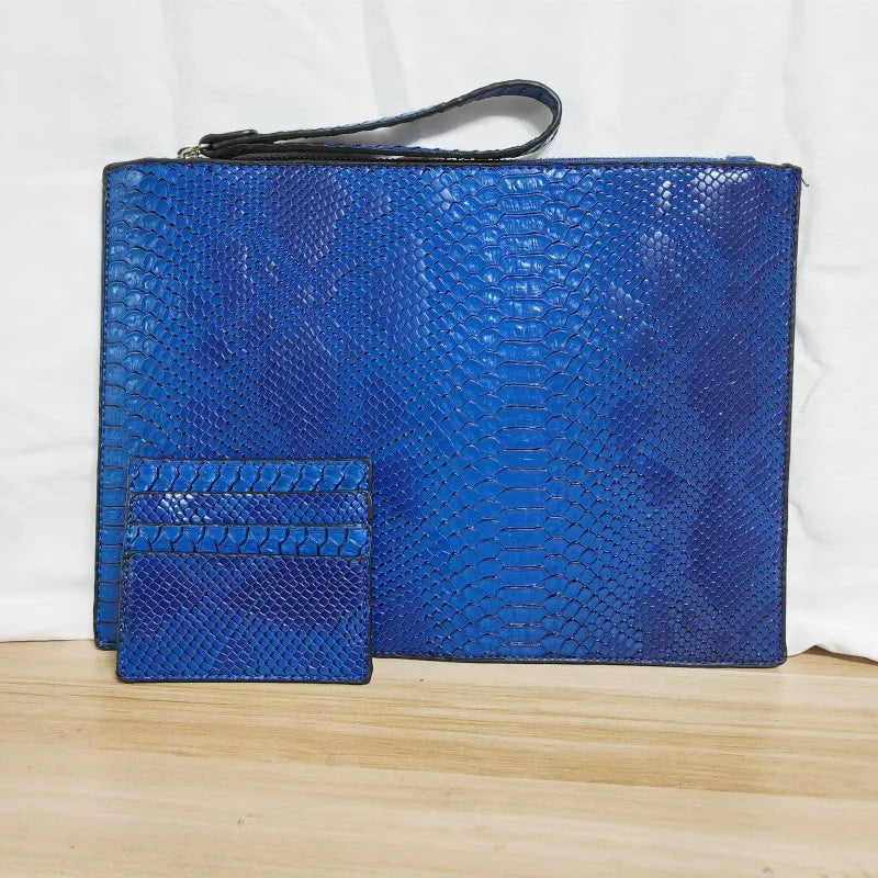 Pochette femme cuir  enveloppe Gris-Marron-Bleu-Vert-Noir-ShopGET® 