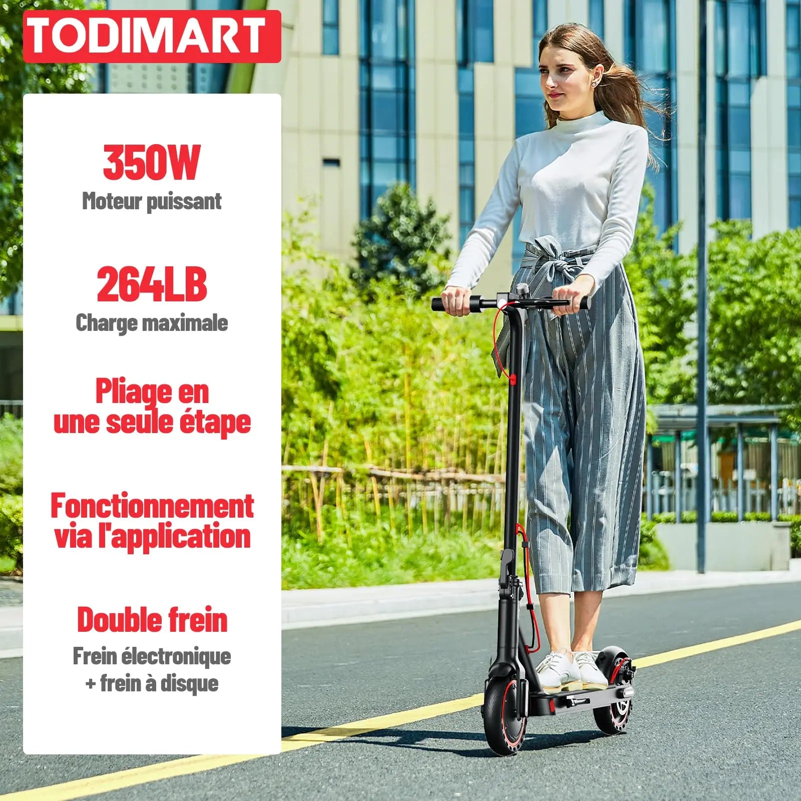 Trottinette électrique tout terrain  350W pliable 25 km/h
