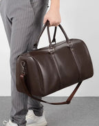 Sac weekend homme cuir marron Marron-Noir-ShopGET® 