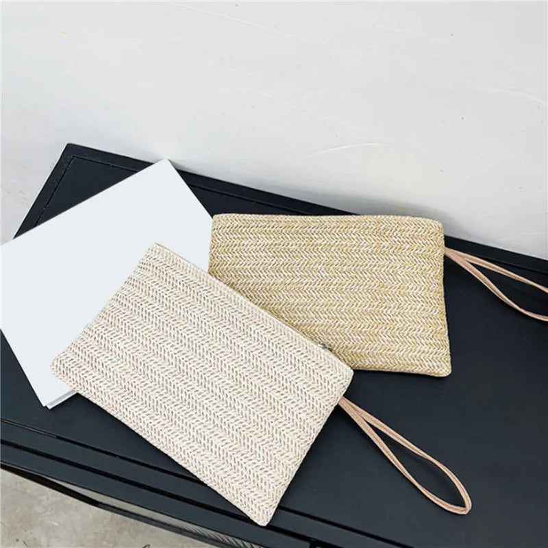 Pochette tissu femme Blanc-Kaki-ShopGET® 