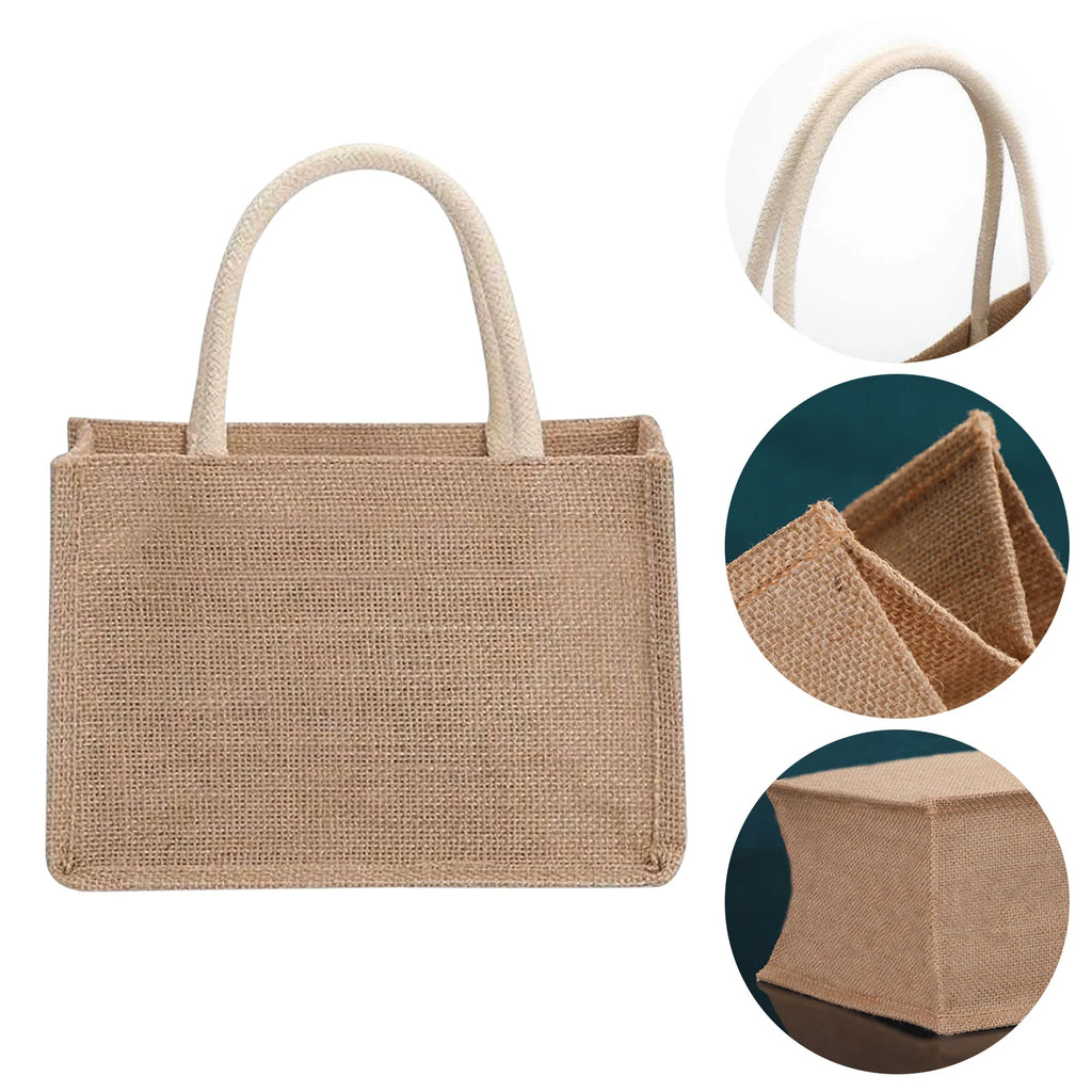 sac cabas tissu Vintage Réutilisable 22x16x13-32x22x13-29x25x15-38x27x16-ShopGET® 
