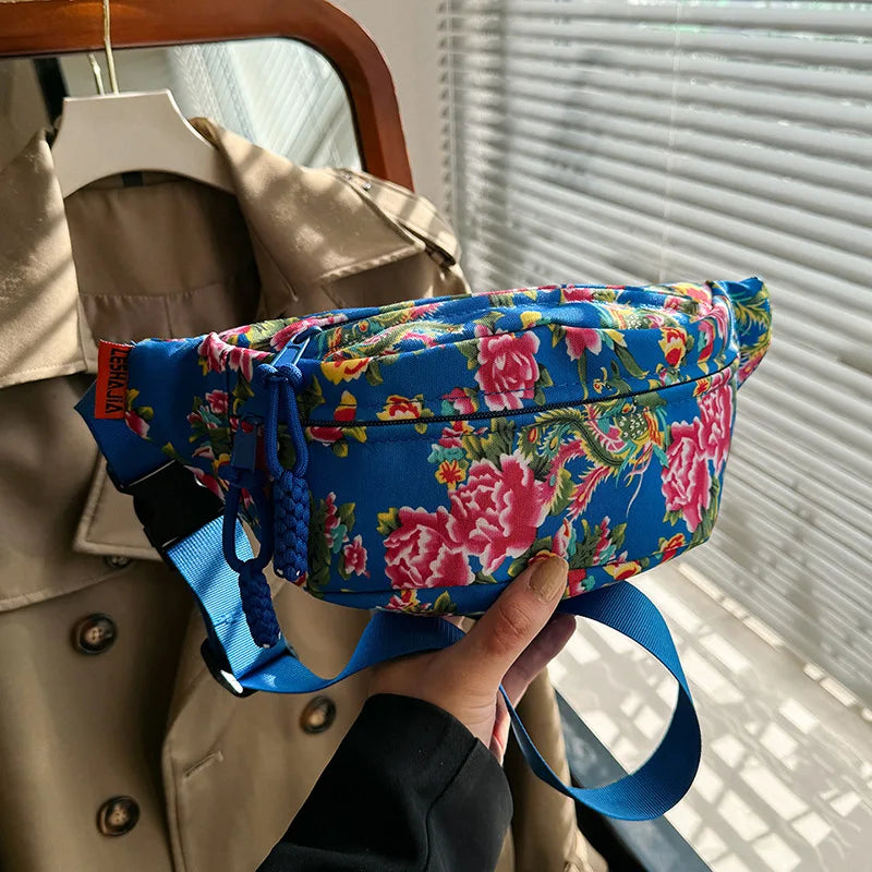 Sac banane voyage floral pour femme - ShopGET®