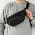 Sac banane homme cuir noir - ShopGET®