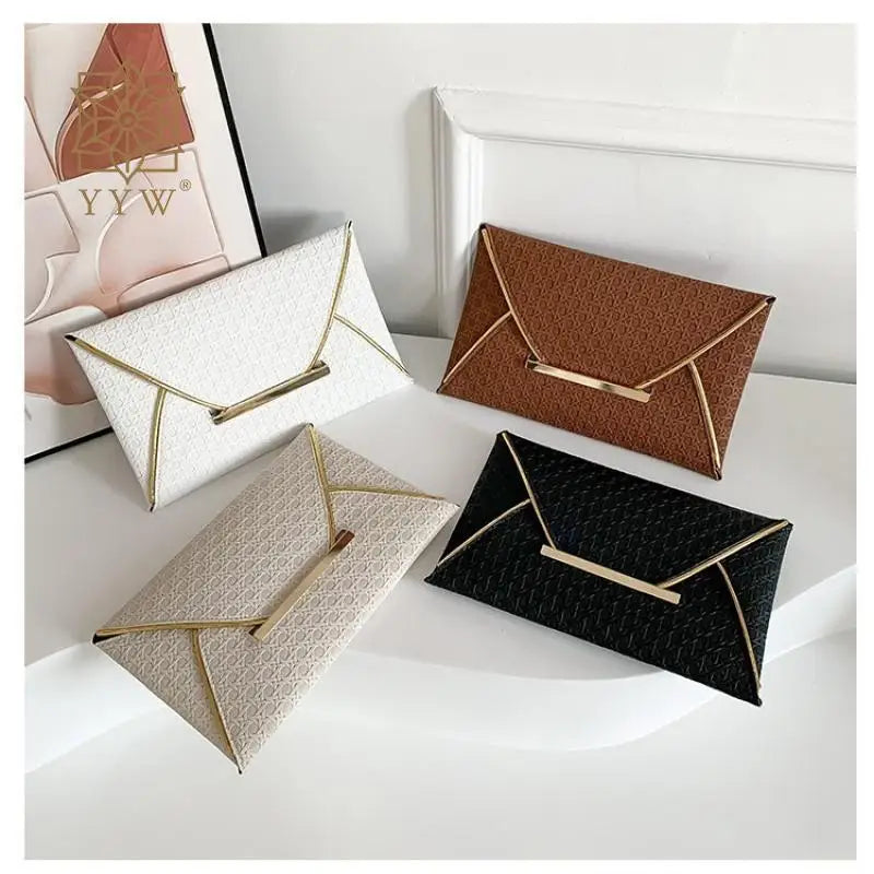 Pochette femme de luxe pas cher en cuir Noir / 28.5 x 10 x 17.5cm-Blanc / 28.5 x 10 x 17.5cm-off Blanc / 28.5 x 10 x 17.5cm-Marron / 28.5 x 10 x 17.5cm-ShopGET® 