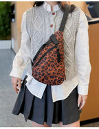 Sac banane léopard poitrine femme