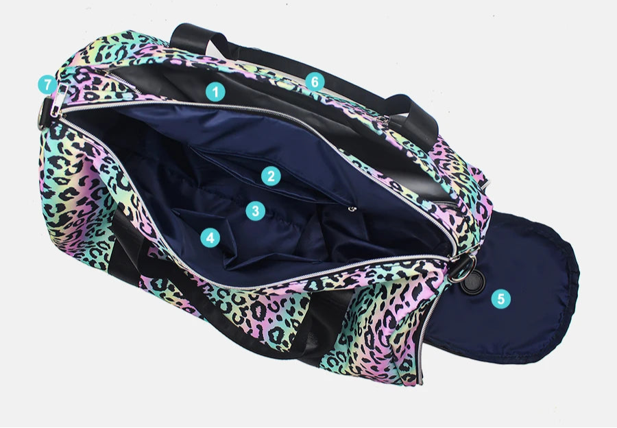 Sac polochon personnalisé léopard Rose / 46 x 22 x 23cm-Rose gradient / 46 x 22 x 23cm-Noir Blanc / 46 x 22 x 23cm-Noir / 46 x 22 x 23cm-Vert / 46 x 22 x 23cm-Gris / 46 x 22 x 23cm-ShopGET® 