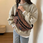 Sac banane léopard anti-vol en toile