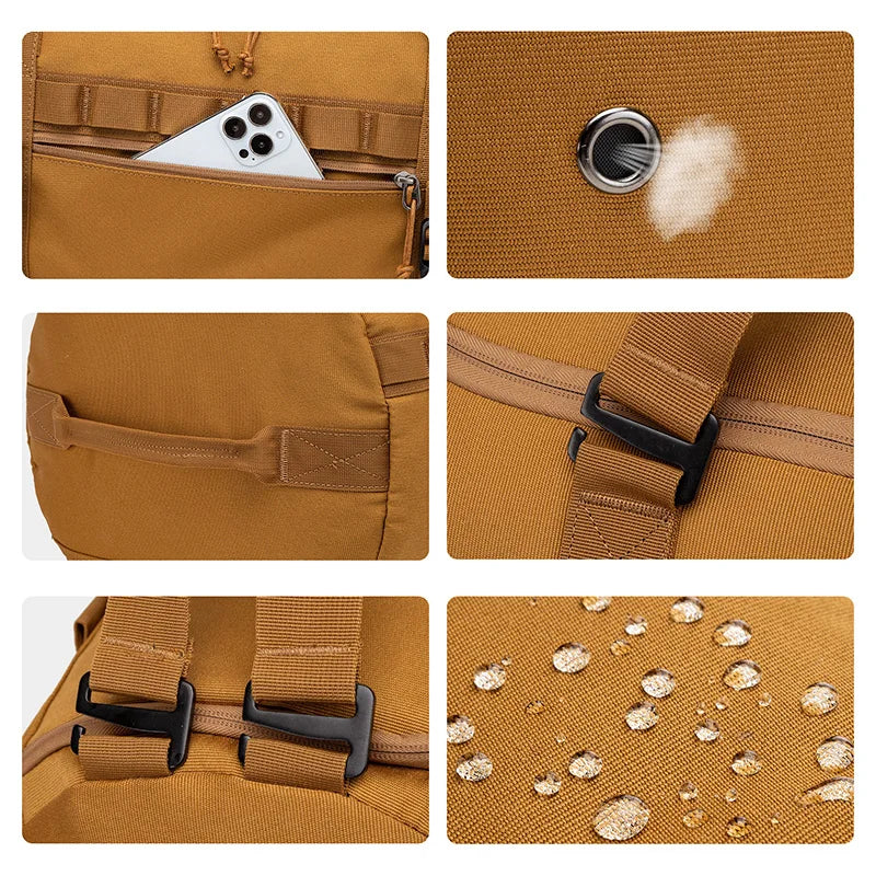 Sac weekend business minimaliste Kaki-Vert-Noir-ShopGET® 