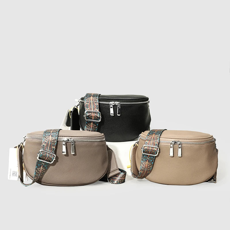 Sac banane femme chic authentique en cuir