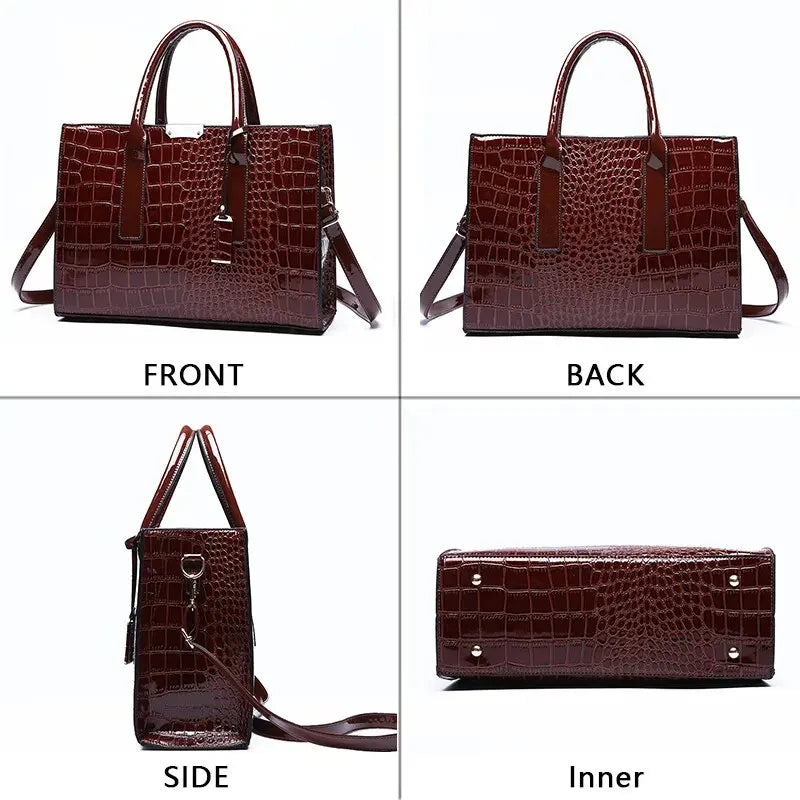 Sac cabas femme business 34x13x24cm / Rouge-34x13x24cm / Marron-34x13x24cm / Noir-ShopGET® 