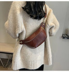 Sac banane en cuir artificiel femme