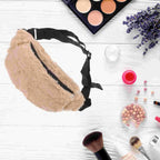 Sac banane velours rose