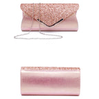 Pochette femme rose Bleu-Dorée-Argent-Noir-Rose-ShopGET® 