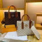 Sac cabas de haute qualité + portefeuilles Marron / 29x23x10cm-Blanc / 29x23x10cm-ShopGET® 