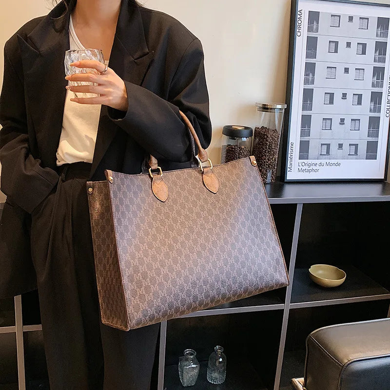 Sac cabas femme mignon luxury Beige-Pourpre-Rose-Bleu-Blanc-Gris-Café-Café B-Marron-ShopGET® 