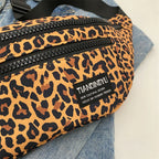 Sac banane léopard anti-vol en toile