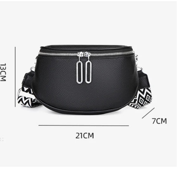 Sac banane femme chic à bandoulière en cuir de vache