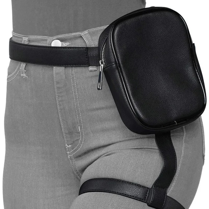 Sac banane en cuir femme moto