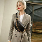 Sac banane en cuir marron authentique