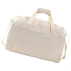 Sac weekend tissu pour femme Beige-Vert-Noir-ShopGET® 