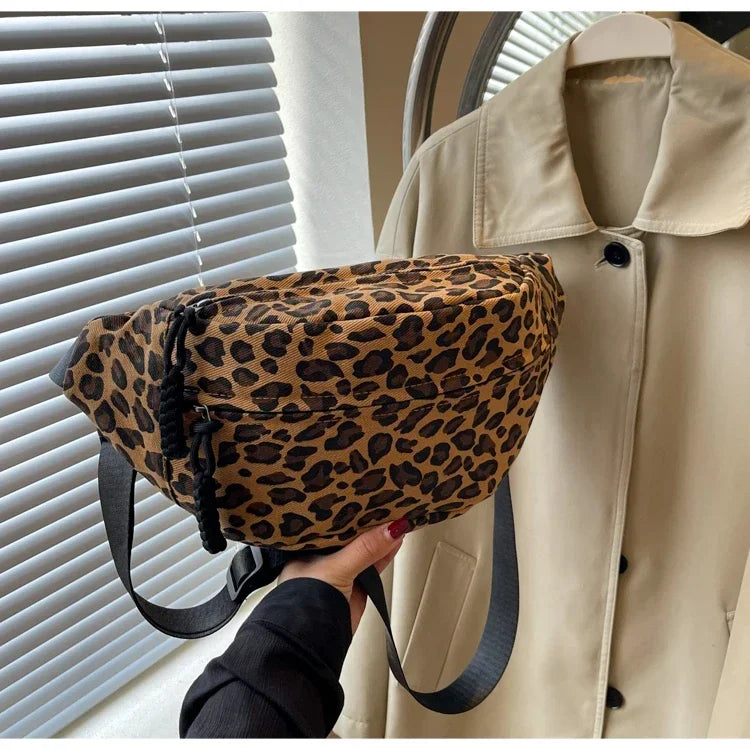 Grand sac banane léopard