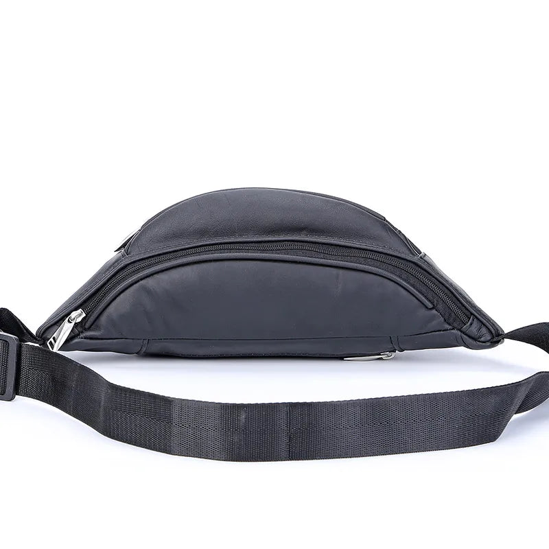 Sac banane en cuir multipoche homme