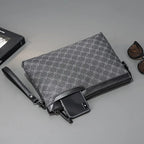 Petite pochette homme  luxe en plaid Noir-ShopGET® 