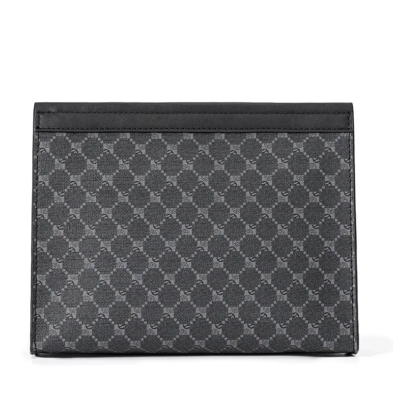 Pochette homme vintage cuir simple Noir / 26 x 5 x 19cm-ShopGET® 