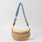 sac banane femme tendance de paille perlé