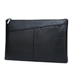 Pochette homme en cuir idéal pour VIP party Noir / 30cm x 19cm x 2cm-Noir / 27cm x 17cm x 2cm-ShopGET® 