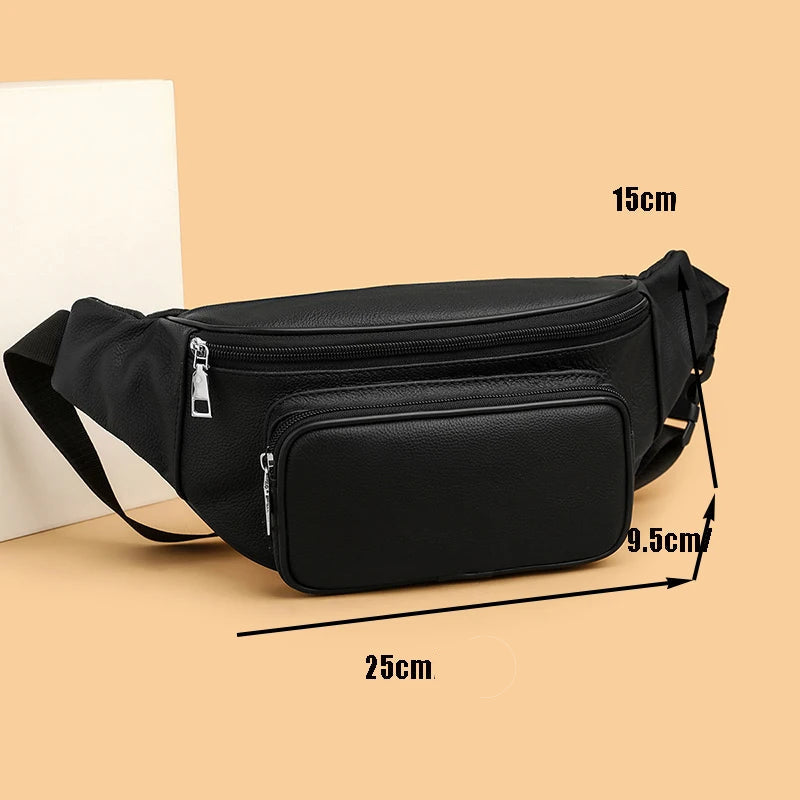 Sac banane homme cuir noir - ShopGET®