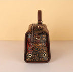 Mini sac cabas en cuir Marron-ShopGET® 