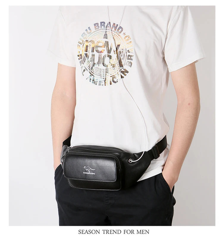 Sac banane cuir kangourou