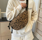 Sac banane léopard  en toile