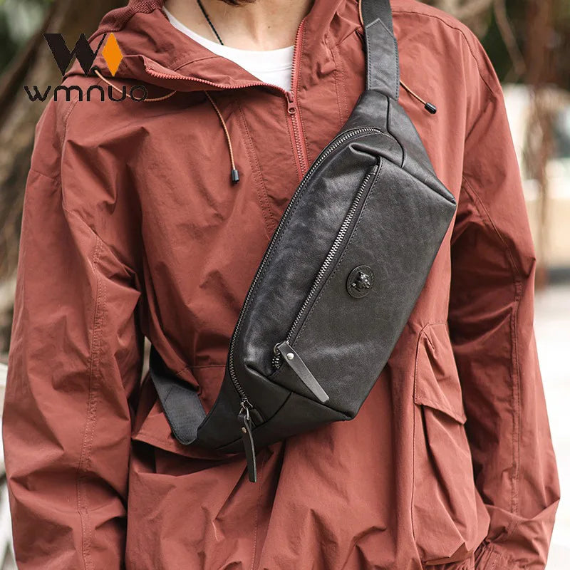 Sac banane homme rectangulaire en cuir - ShopGET®