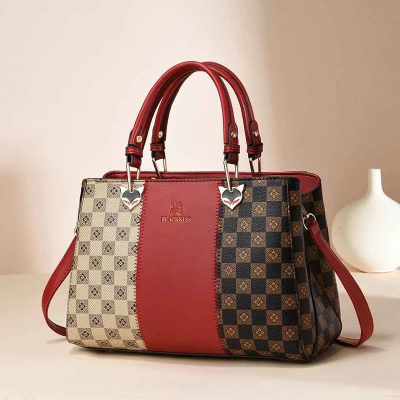 Sac cabas femme luxe Noir-Marron-Jaune-Burgundy-ShopGET® 